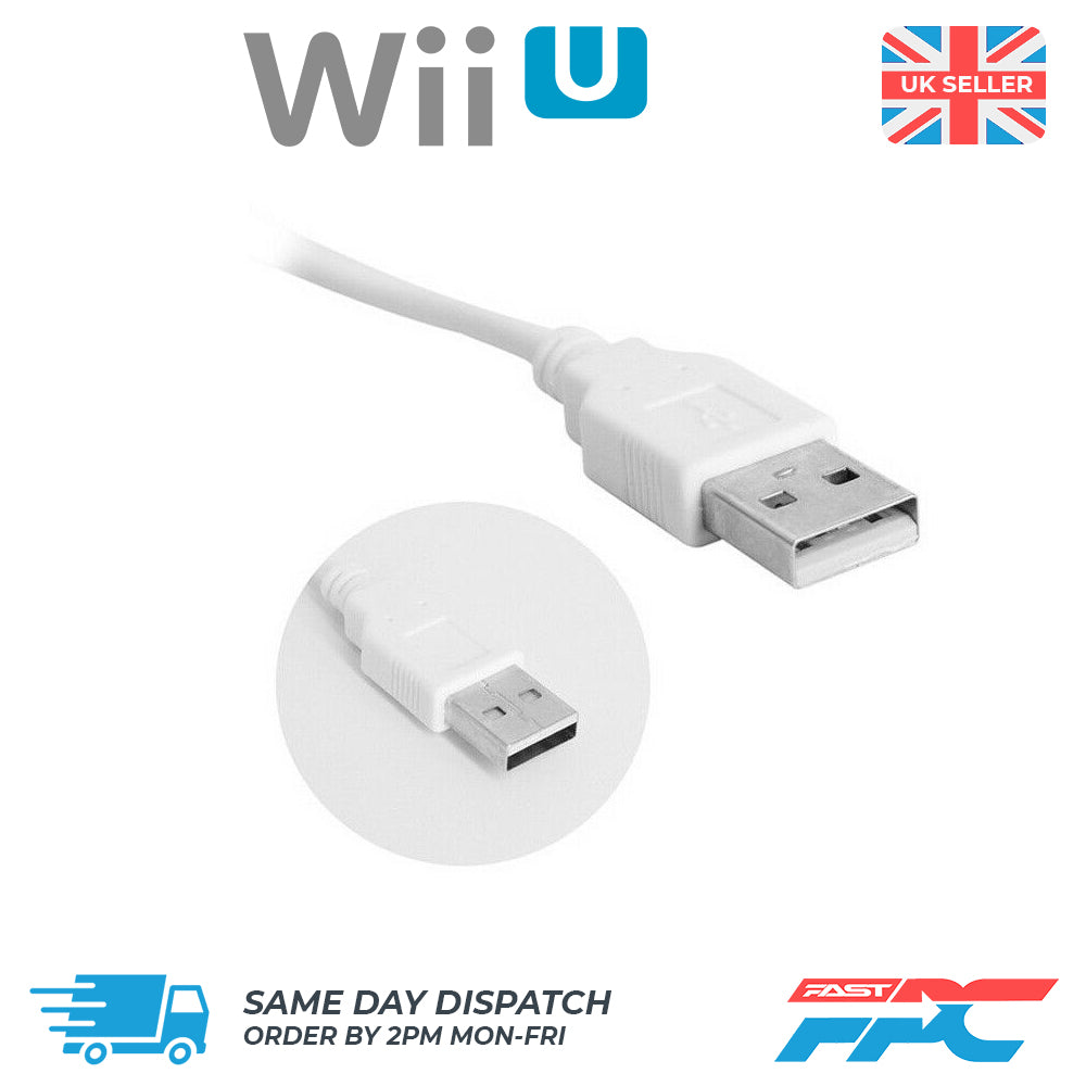 for Nintendo Wii U Gamepad Controller - 3m Long USB Charger Cable Lead | FPC