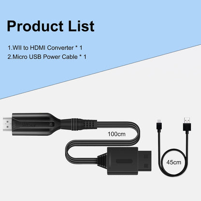 for Nintendo Wii - Wii to HDMI TV Converter Adapter Cable 720p 1080p PAL UK