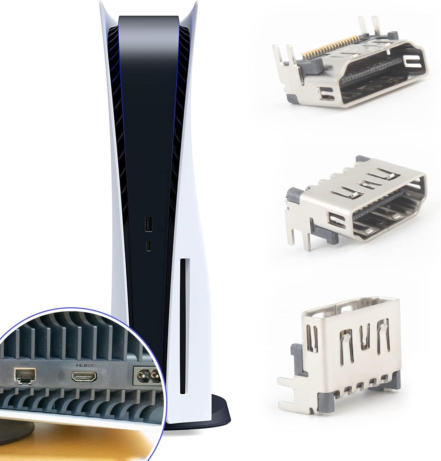 for Sony PS5 Console - 10x HDMI Connector Port Socket Replacements | FPC
