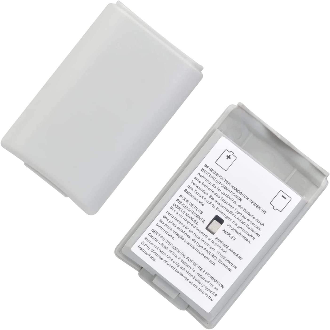 for Xbox 360 Controller - Off White AA Battery Holder Shell Back Door Cover