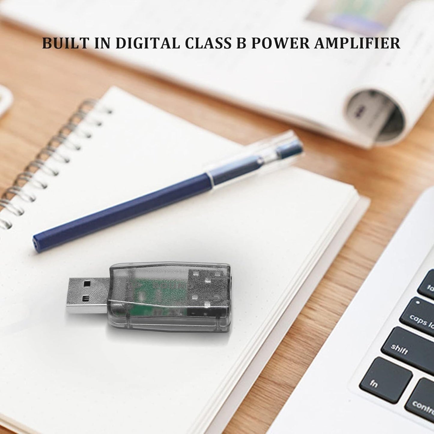 for PC Laptop Mac - USB to Mic 3.5mm External 3D Audio Sound Card Adaptor 5.1Ch