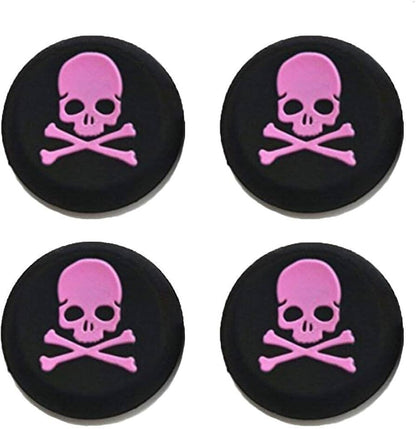 for Xbox Series S|X One PS5 PS4 - 4x Skull & Cross Bones Thumbstick Grip Covers