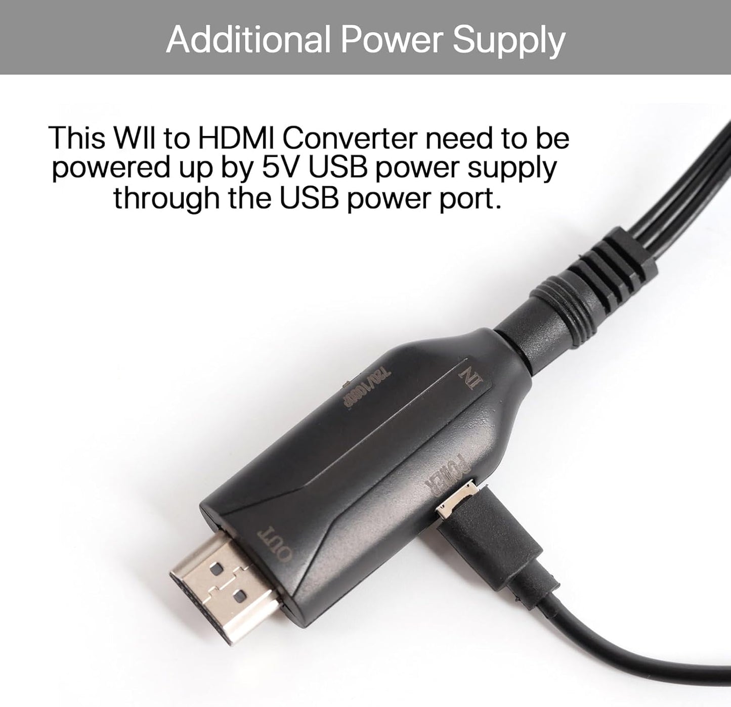 for Nintendo Wii - Wii to HDMI TV Converter Adapter Cable 720p 1080p PAL UK