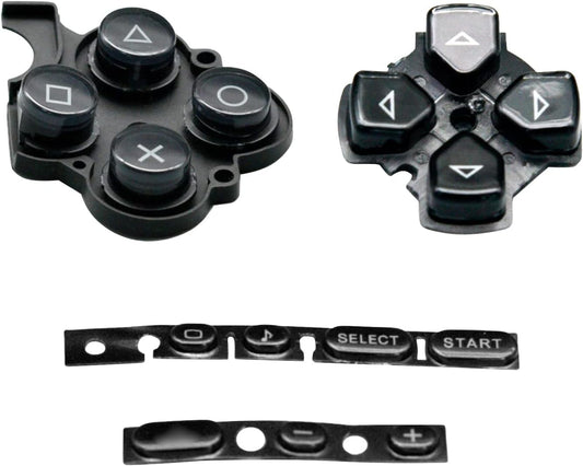 for Sony PSP 3000 3003 3004 Series - Black Button Set Kit Replacement | FPC