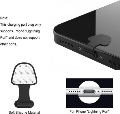 for iPhone 14 13 12 11 XS X XR X 8 7 6 - Silicone Charging Port Dust Plug Cover