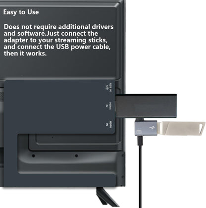 For Amazon Firestick 4K - Silver OTG Adapter Left or Right Angle Micro USB Port