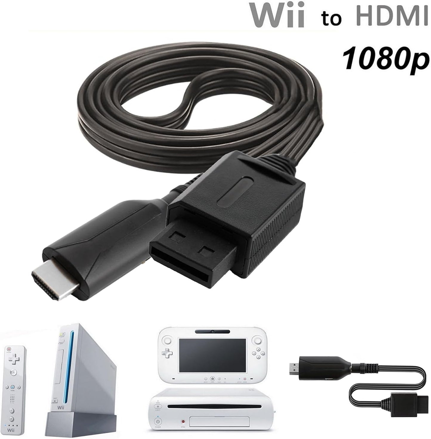 for Nintendo Wii - Wii to HDMI TV Converter Adapter Cable 720p 1080p PAL UK