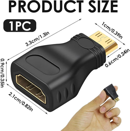 for PC Camera Tablet - HDMI Female to Mini HDMI Male Adapter Converter 4K HD