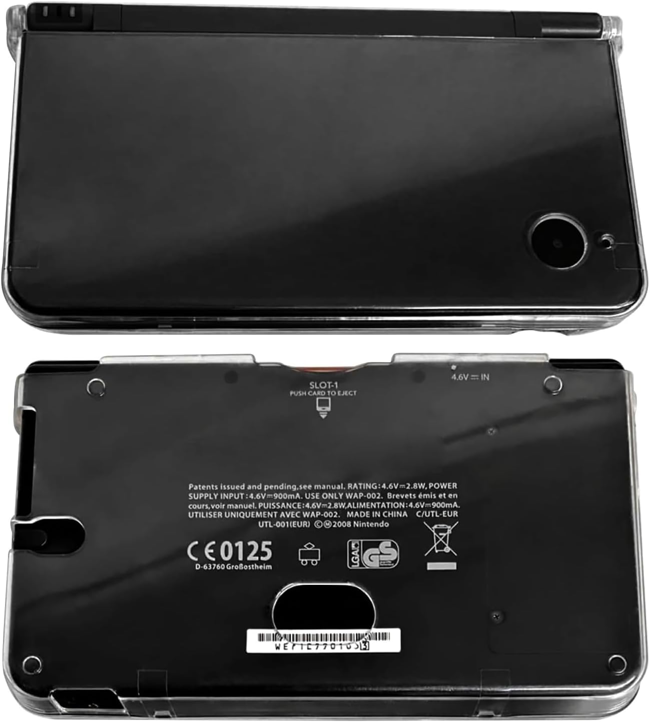 for Nintendo DSi XL - Clear Snap On Hard Protective Shell Armour Case Cover