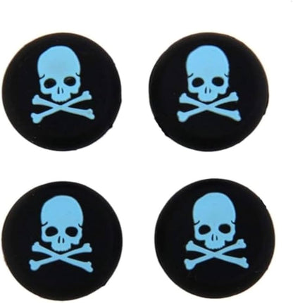 for Xbox Series S|X One PS5 PS4 - 4x Skull & Cross Bones Thumbstick Grip Covers