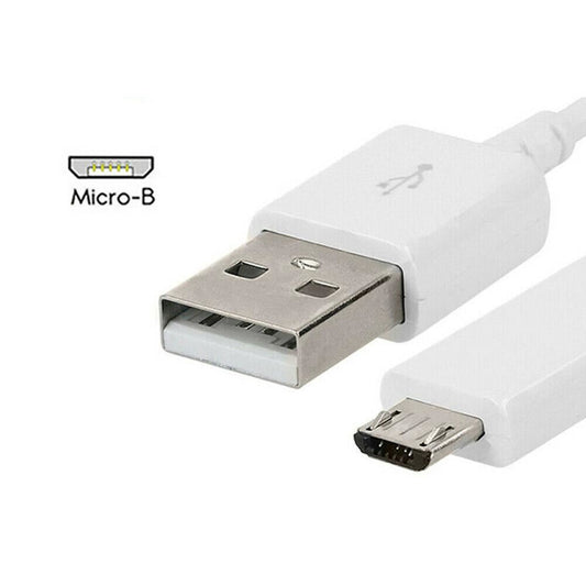 For Sony PS3 PS4 Controllers - White 3m Long Micro USB Charging Cable Lead | FPC
