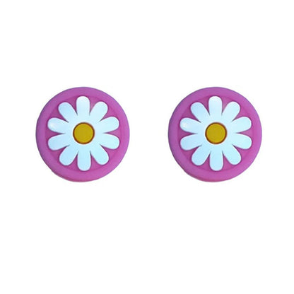 for Nintendo Switch | Lite | OLED - 2x Flower Animal Crossing Thumb Grip Covers