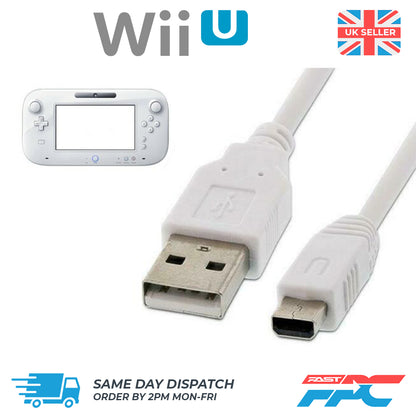 for Nintendo Wii U Gamepad Controller - 3m Long USB Charger Cable Lead | FPC