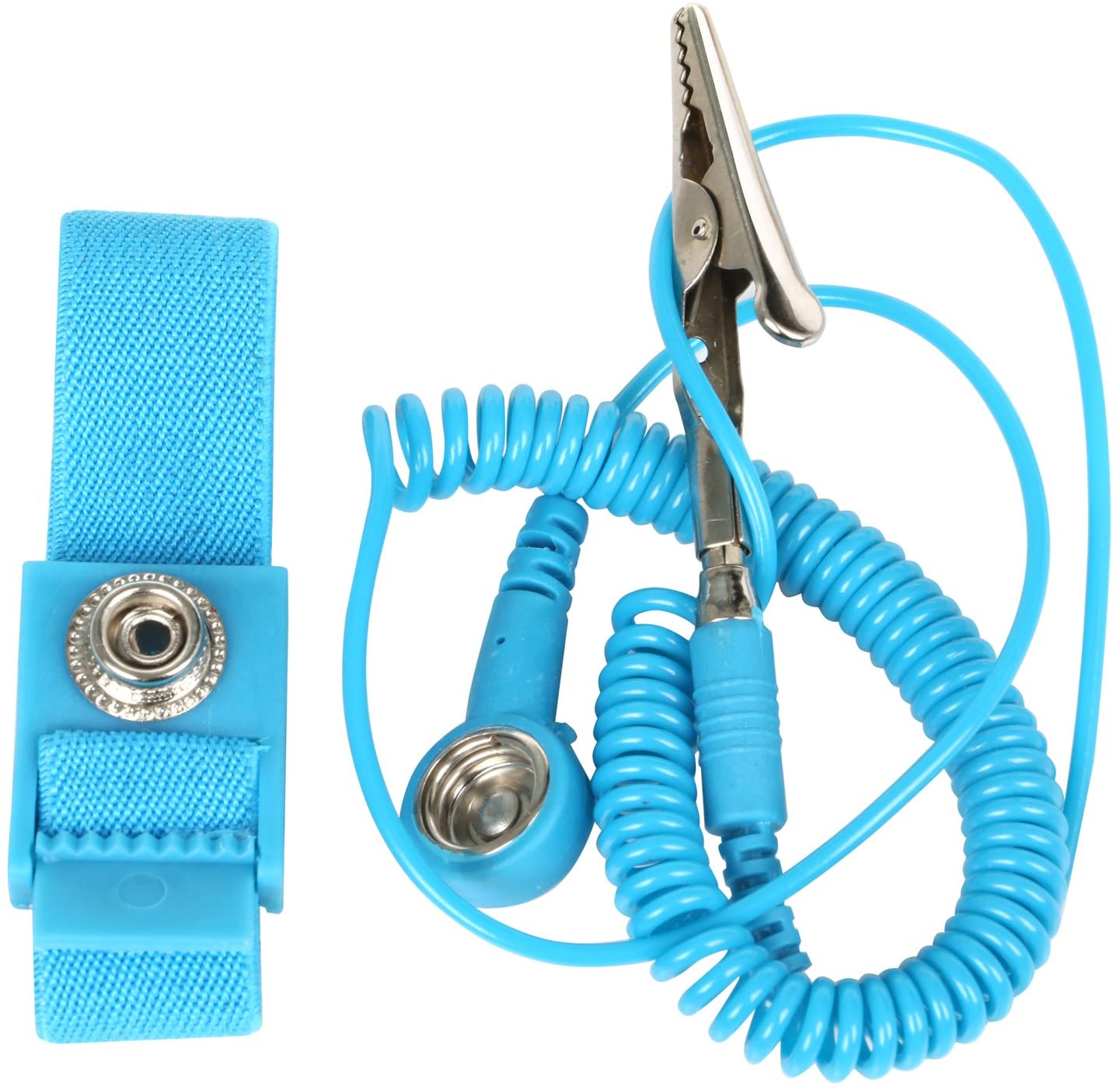 2x Blue Anti Static ESD Grounding Cord Adjustable Wrist Strap PC Phone Repairs