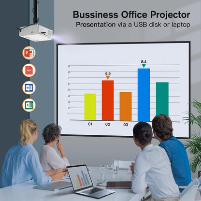 XuanPad V30 Mini Portable Home Video Projector 18000L 1080p Wifi USB ISO Android