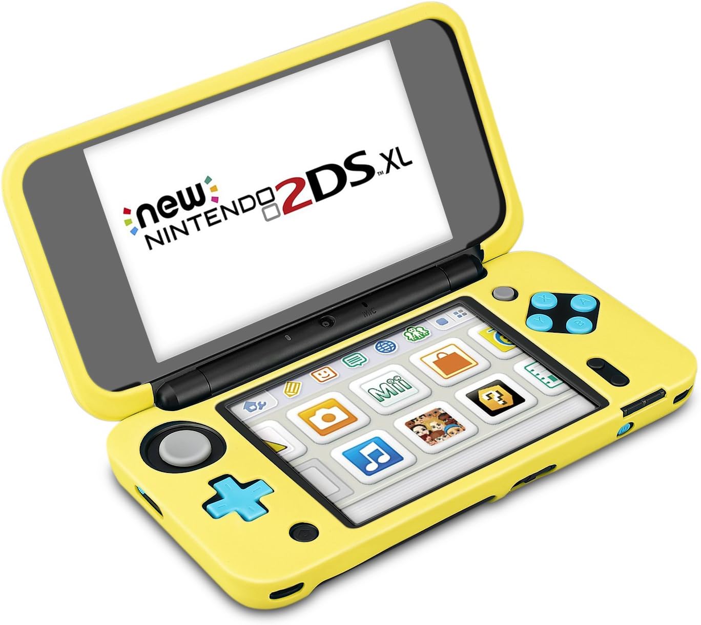 for Nintendo NEW 2DS XL - Yellow Soft Silicone Bumper Protective Case Cover