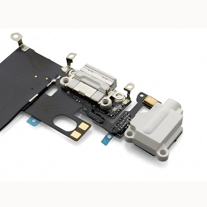 for Apple iPhone 6 - White USB Charging Port Mic Headphone Jack Flex Cable | FPC