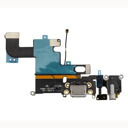 for iPhone 6 - Black USB Charging Port Mic Headphone Jack Flex Cable | FPC