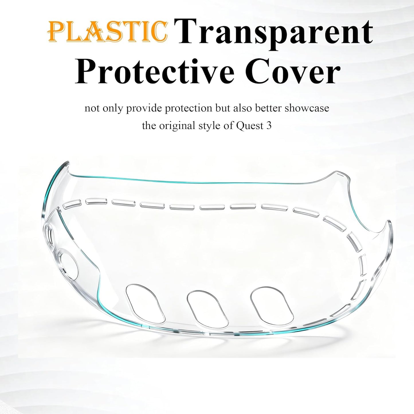 for Meta Quest 3 - ABS Plastic Protective Crystal Shell Front Cover Case | FPC
