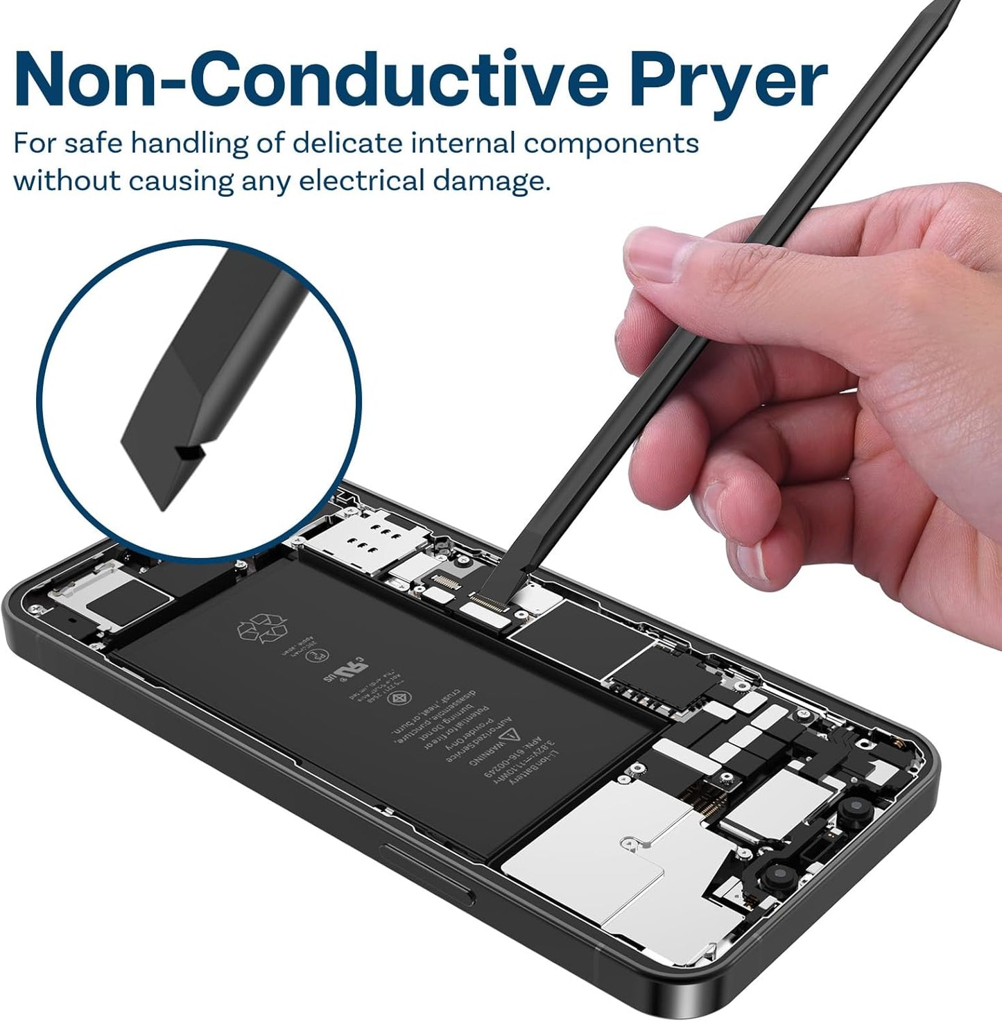 for iPad iPhone Samsung Laptop Battery - Double Spudger Pry Set Metal & Nylon