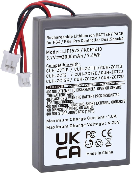 for PS4 KCR1410 & Pro Slim LIP1522 - 2000mAh Replacement Battery Dual Use v1 v2