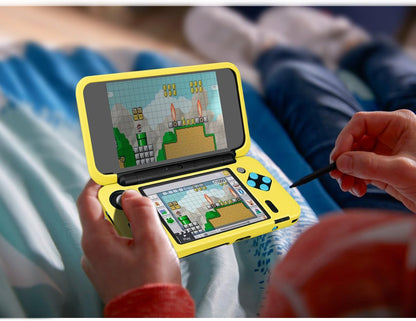 for Nintendo NEW 2DS XL - Yellow Soft Silicone Bumper Protective Case Cover
