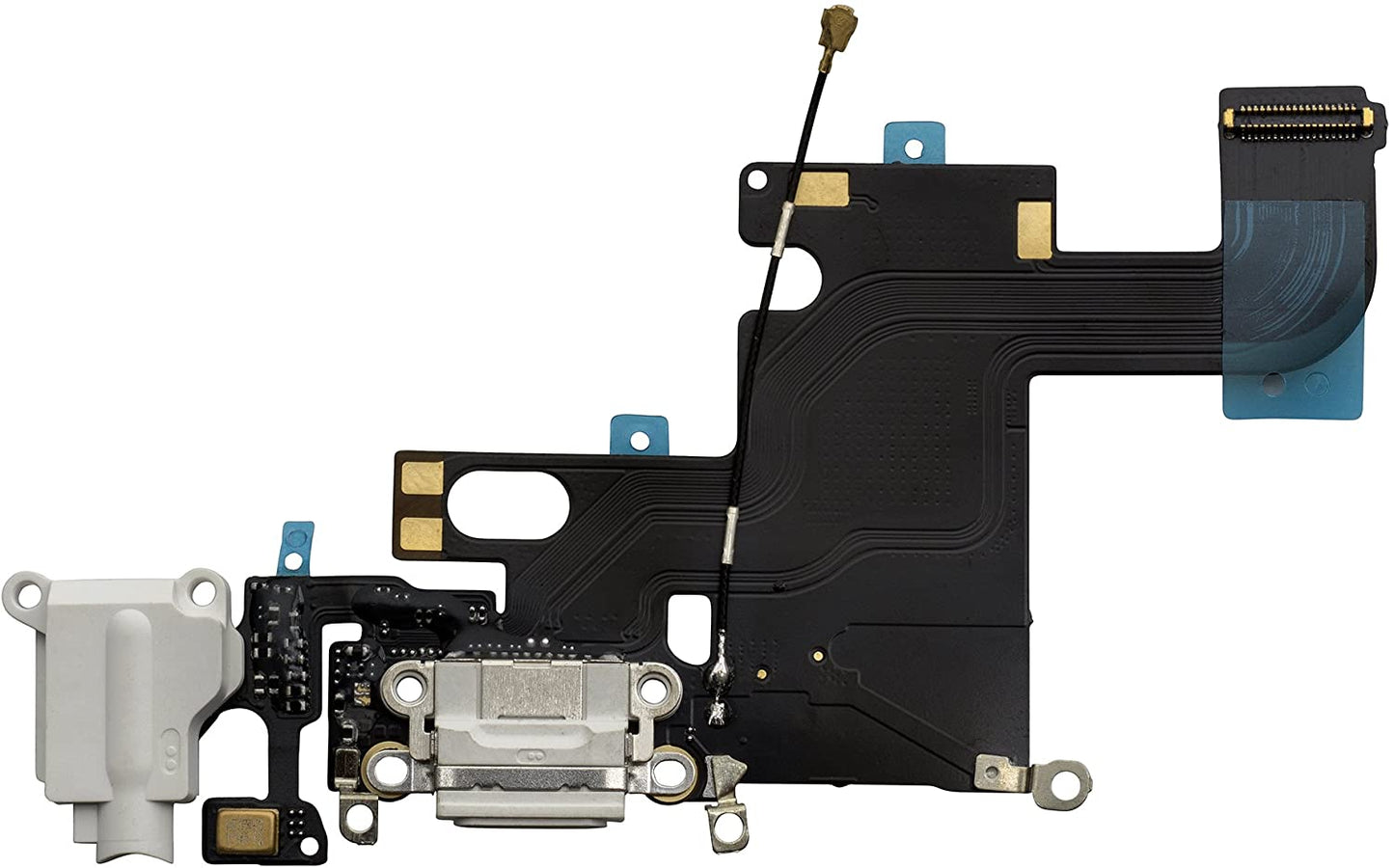 for Apple iPhone 6 - White USB Charging Port Mic Headphone Jack Flex Cable | FPC