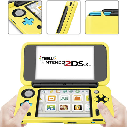 for Nintendo NEW 2DS XL - Yellow Soft Silicone Bumper Protective Case Cover