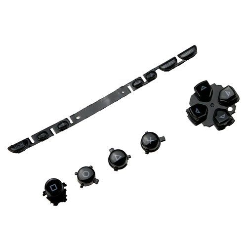 for Sony PSP 1003 1000 Series - Black Replacement Button Set Kit | FPC