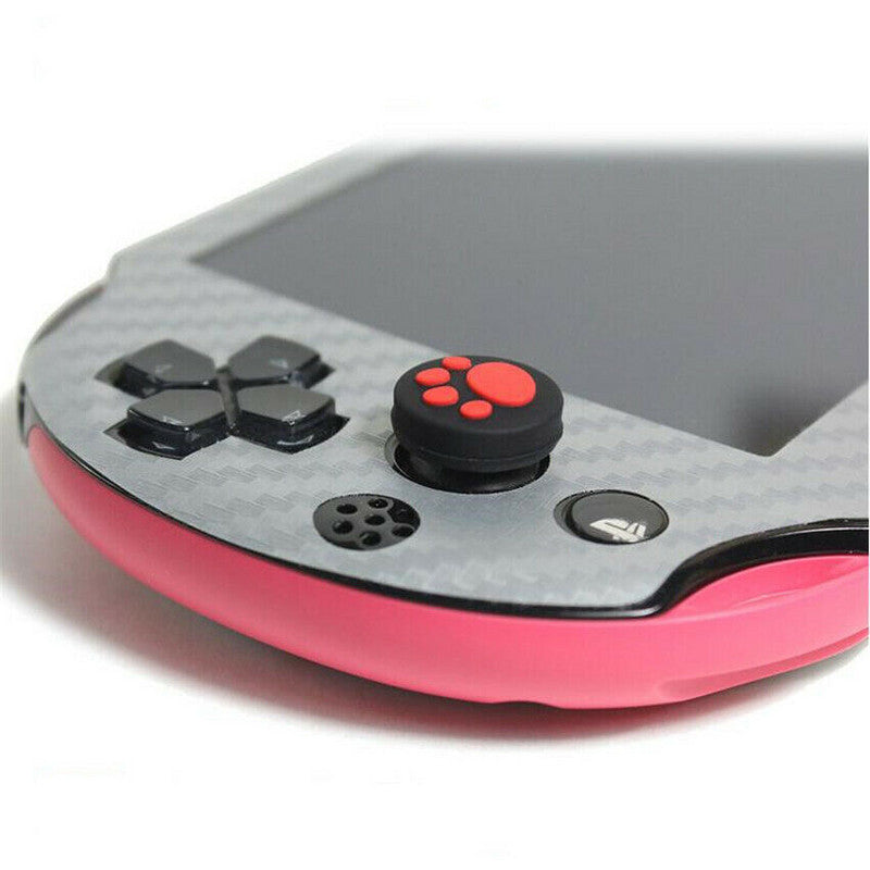for Sony PSP & PS Vita - 2x Cat Paw Silicone Thumb Stick Cover Cap Grips | FPC