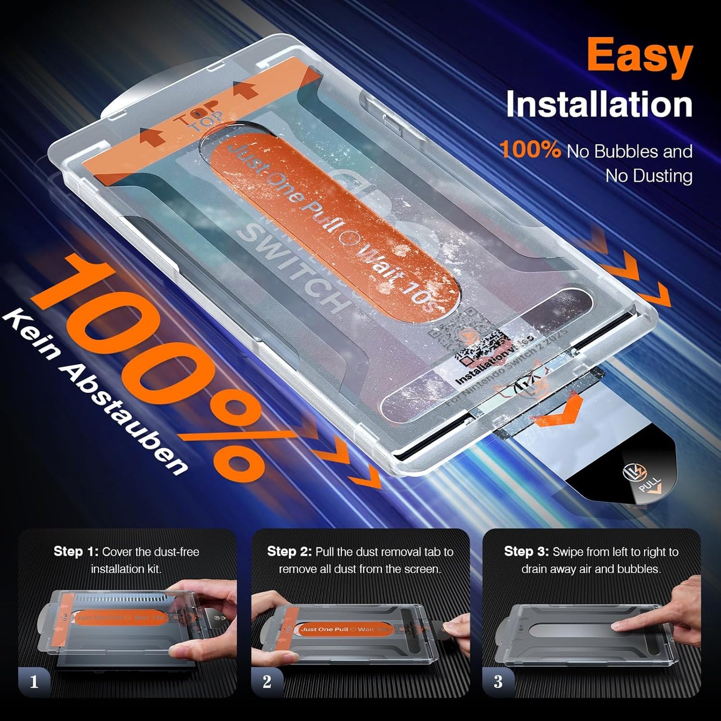 for Nintendo Switch 2 - Tempered Glass Clear Screen Protector with Applicator