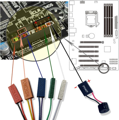 For PC - BIOS Debug Speaker Beeper Mini Motherboard Header Beep CPU Alarm Codes