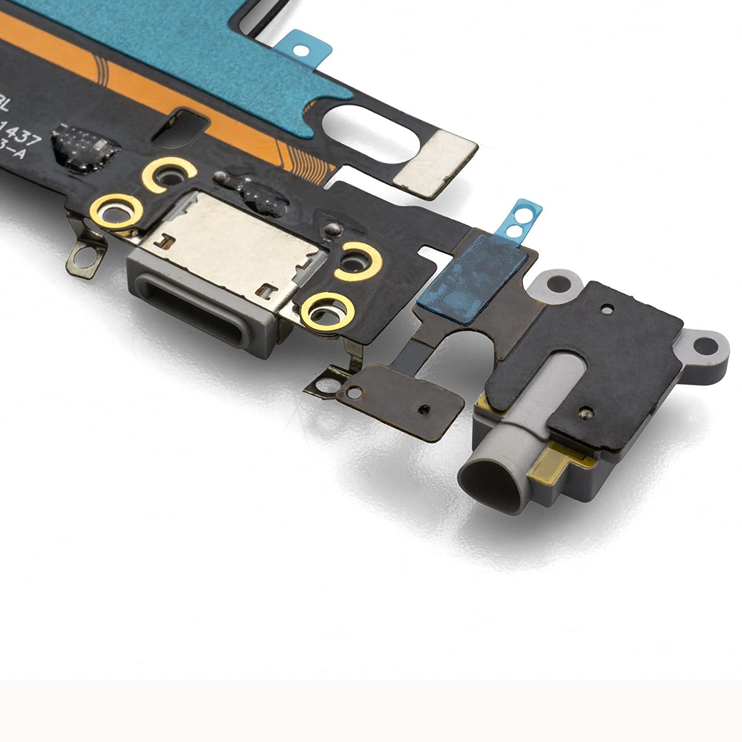 for iPhone 6 - Black USB Charging Port Mic Headphone Jack Flex Cable | FPC