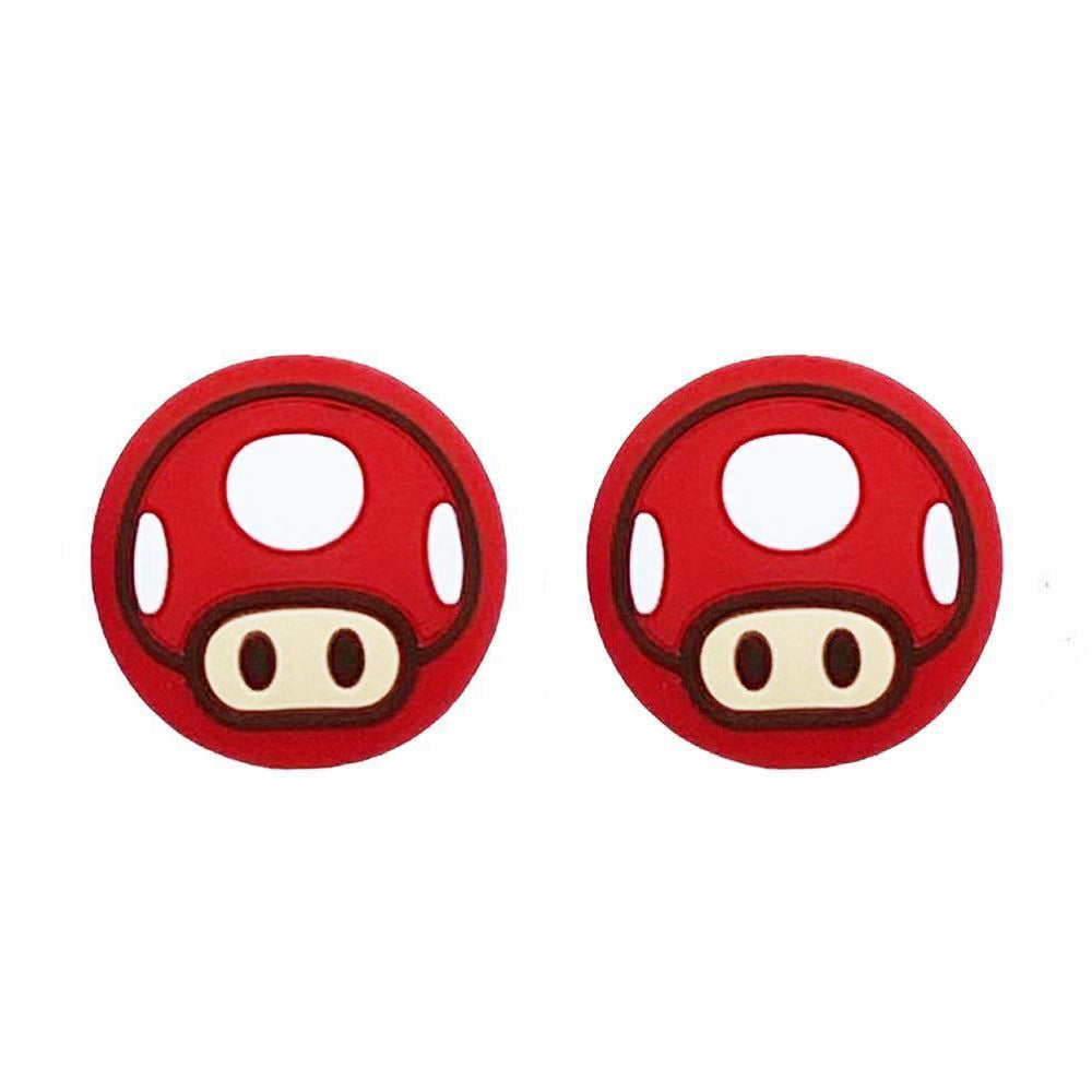 for Nintendo Switch | Lite | OLED - 2x Mario Mushroom Thumb Stick Grip Covers