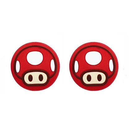 for Nintendo Switch | Lite | OLED - 2x Mario Mushroom Thumb Stick Grip Covers