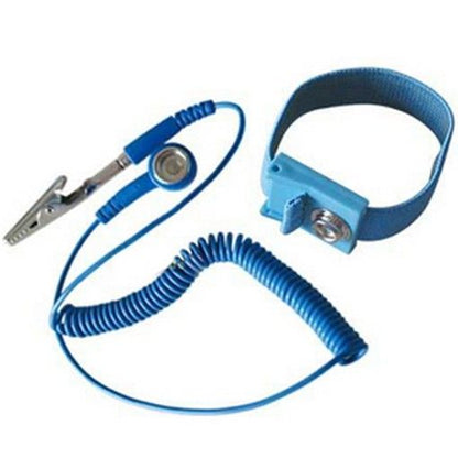 2x Blue Anti Static ESD Grounding Cord Adjustable Wrist Strap PC Phone Repairs