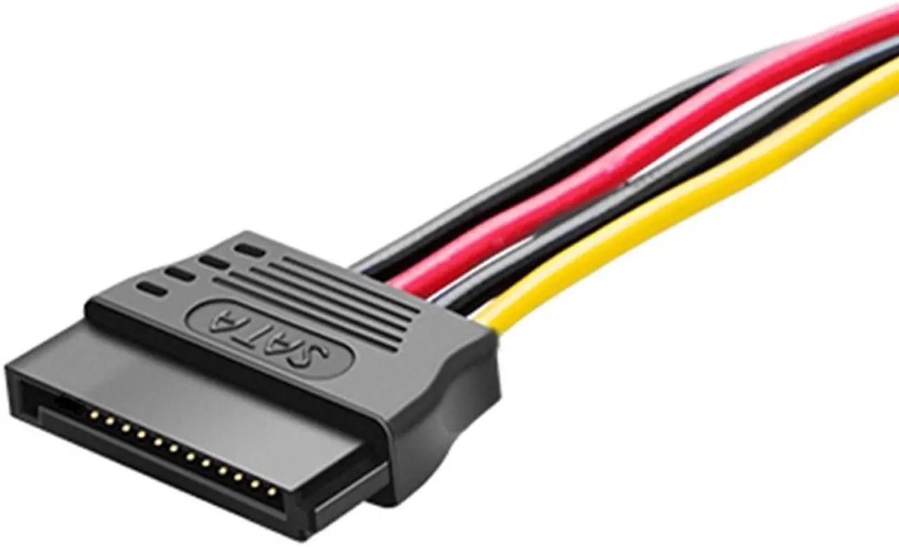 4 Pin Molex IDE to 2 Serial SATA Hard Drive Power Cable Y Splitter PC Extension
