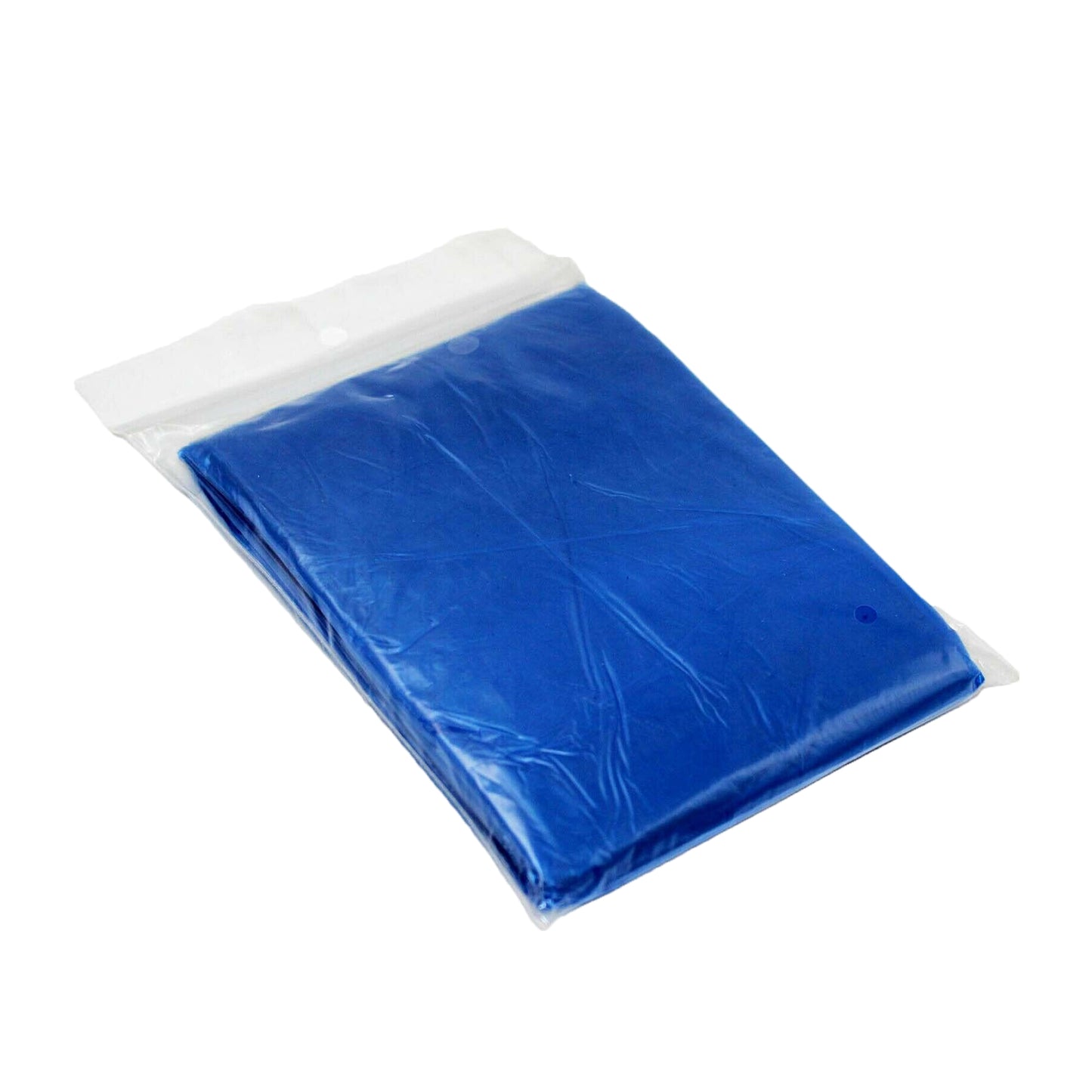 Blue Kids Emergency Waterproof Hooded Theme Park Festival Rain Poncho Mac Coat