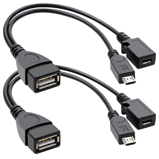Pack of 2x OTG Cable Adapter for Fire Stick 4K Amazon TV add Keyboard USB HDD