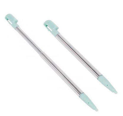 for Nintendo DS Lite - 2x Ice Blue Turquoise Metal Retractable Stylus Pens | FPC