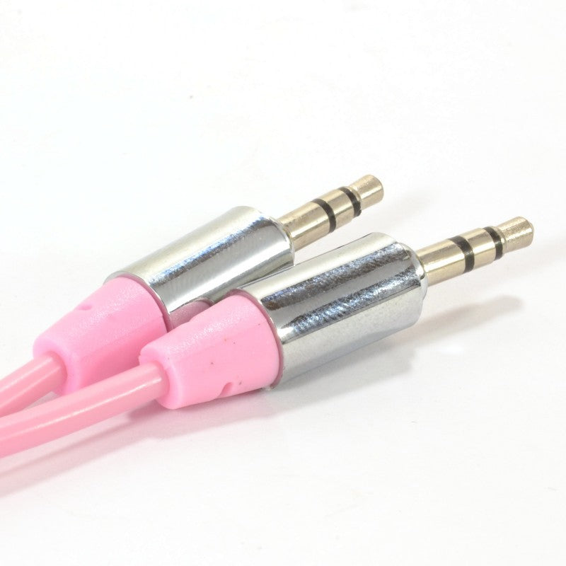 For Car MP3 iPod - 2m Pink AUX Cable 3.5mm Jack Male to Male Stereo Audio | FPC