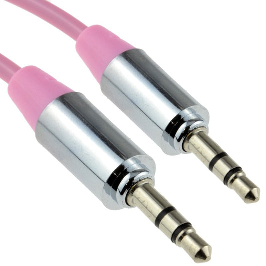 For Car MP3 iPod - 2m Pink AUX Cable 3.5mm Jack Male to Male Stereo Audio | FPC