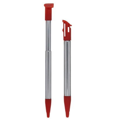 for Nintendo NEW 2DS XL - 4x Red Metal Retractable Extendable Stylus Pens FPC