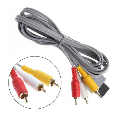 for Nintendo Wii - 1.8m AV Composite TV Audio Video Lead Cable RCA | FPC