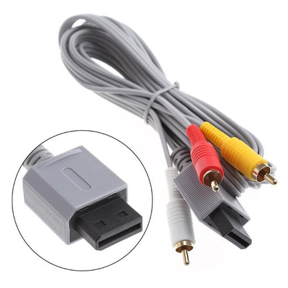 for Nintendo Wii - 1.8m AV Composite TV Audio Video Lead Cable RCA | FPC