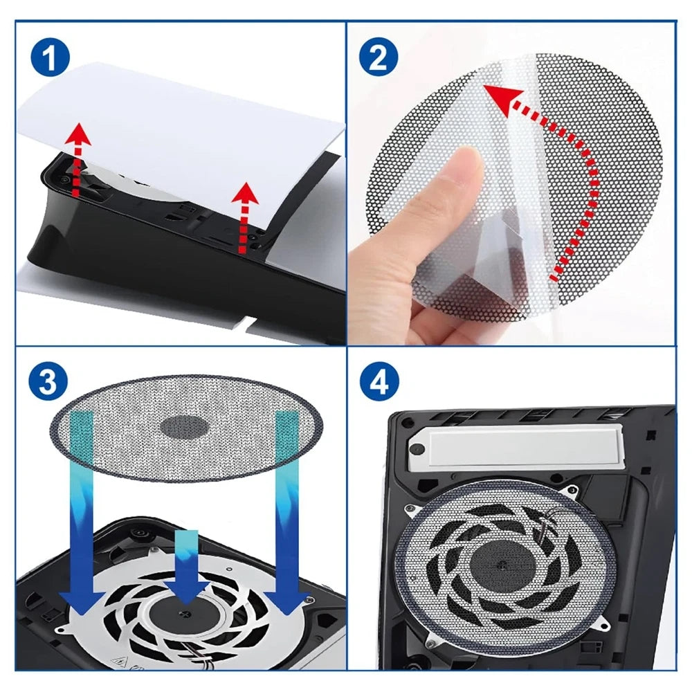 for Sony PS5 Original Models - Anti Dust Proof Main Fan Cover Mesh Filter | FPC