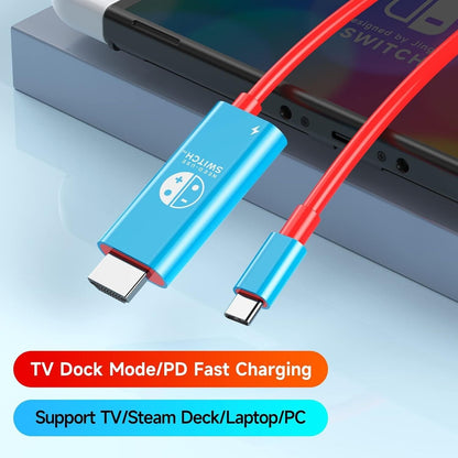 For Nintendo Switch - USB C to HDMI 4K TV Adapter Converter Cable 100W PD | FPC