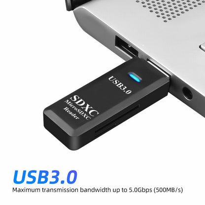 2 IN 1 USB 3.0  Memory Card Reader High Speed Adapter Micro SD SDXC TF