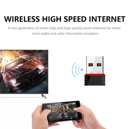 for Windows 11 10 PC Laptop Mac - USB Wireless WIFI Dongle 150Mbps 802.11n