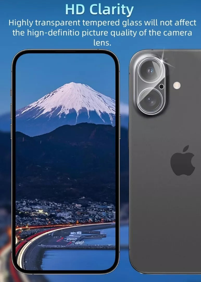 for Apple iPhone 16 | 16 Plus - 2x Tempered Glass Camera Lens Protection Cover
